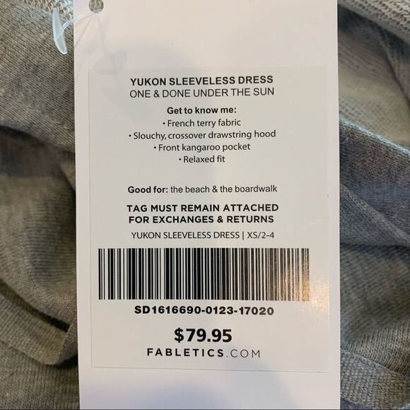 Fabletics Yukon Sleeveless Dress Size XS Gray - Picture 6 of 12